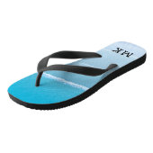 Monogram Mit Monogramm Waves Tropical Beach Vibes Badesandalen (Schrägansicht)