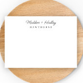Monogram mit zwei Namen Elegant Couple Stationery Mitteilungskarte