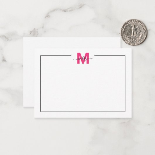 Monogram Mitteilungskarte (Vorderseite/Rückseite Beispiel)