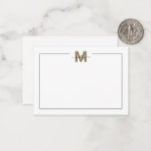 Monogram Mitteilungskarte (Vorderseite/Rückseite Beispiel)
