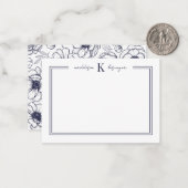 Monogram Mitteilungskarte (Vorderseite/Rückseite Beispiel)