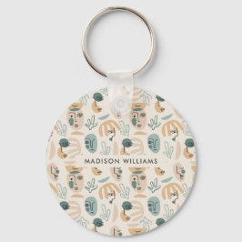 Monogram Moder Moderner Minimalistischer Schlüssel Schlüsselanhänger