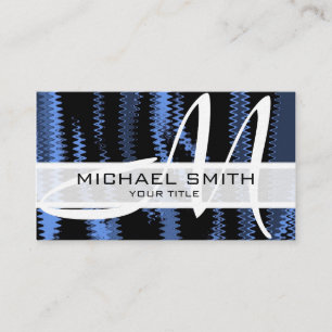 Monogram Modern Abstrakt Background #3 Visitenkarte