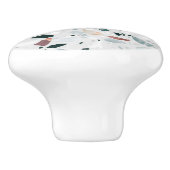 Monogram Modern Abstrakt Terrazzo Muster Keramikknauf (Seitenansicht)