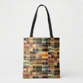 Monogram Modern Art Muster Designer Totbeutel Tasche (Vorderseite)