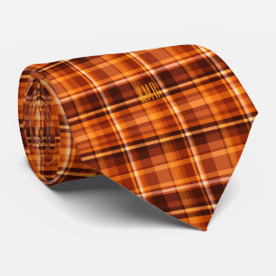 Monogram Modern Autumn-Fall Kariert Pattern Neckti Krawatte