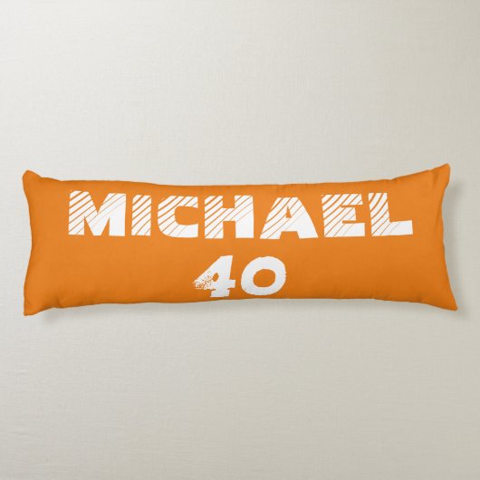 Monogram modern baseball player illustrations seitenschläferkissen (Rückseite)