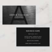 Monogram Modern Beruflich EleganBlack Visitenkarte (Vorne/Hinten)