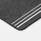 Monogram, Modern Black Denim Print Platinum Akzent Schreibtischunterlage (Ecke)