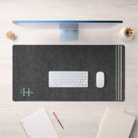 Monogram, Modern Black Denim Print Platinum Akzent