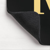 Monogram Modern Black Gold Mousepad (Ecke)