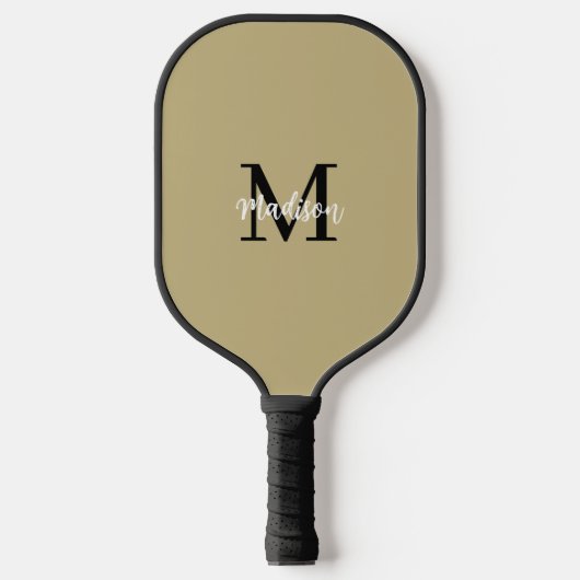 Monogram Modern Black Tan Sand Pickleball Schläger (Vorderseite)