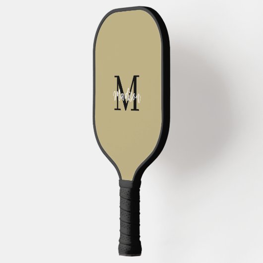 Monogram Modern Black Tan Sand Pickleball Schläger (Links)