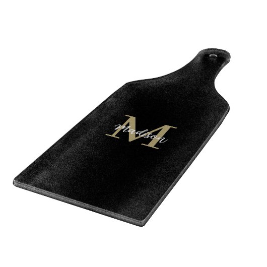Monogram Modern Black Tan Sand Schneidebrett (Ecke)