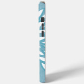 Monogram Modern Blume Aquamarin iPhone Case (Rückseite / Links)