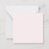 Monogram, Modern Blush Pink Minimalistisch Mitteilungskarte (Rückseite)