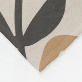 Monogram Modern Boho Abstrakt Floral Fleecedecke (Ecke)