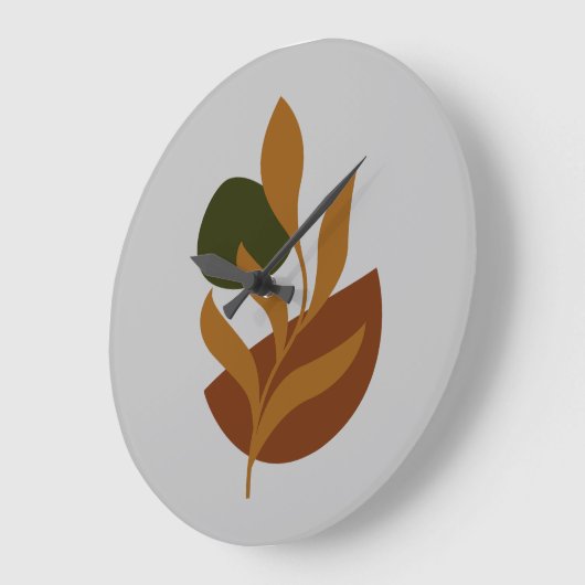 Monogram Modern Boho Große Wanduhr (Winkel)