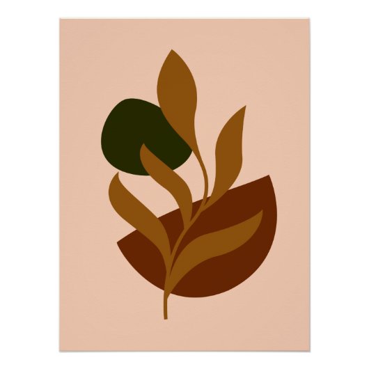 Monogram Modern Boho Poster (Vorderseite)