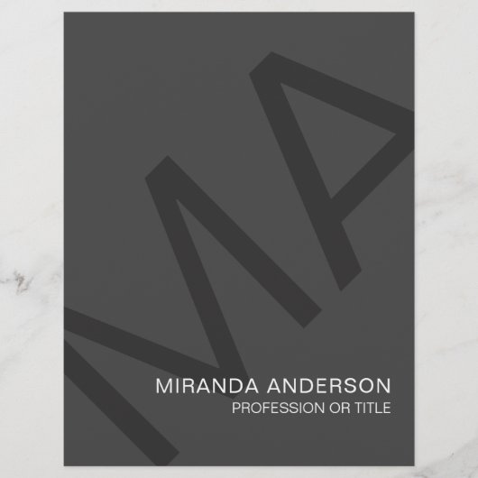 Monogram Modern Bold Typografy Beruflich Flyer (Vorne)