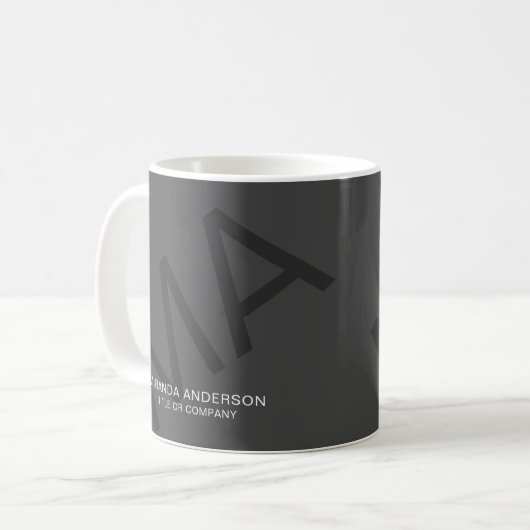 Monogram Modern Bold Typografy Beruflich Kaffeetasse (Vorderseite Links)