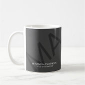 Monogram Modern Bold Typografy Beruflich Kaffeetasse (Links)