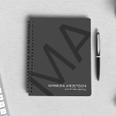 Monogram Modern Bold Typografy Beruflich Notizblock