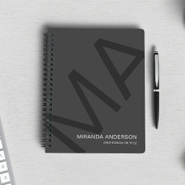 Monogram Modern Bold Typografy Beruflich Notizblock