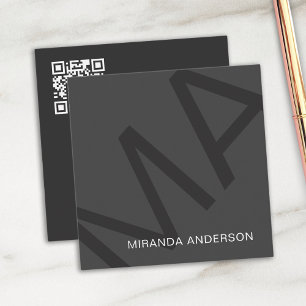 Monogram Modern Bold Typografy Beruflich Quadratische Visitenkarte