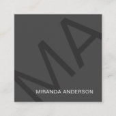Monogram Modern Bold Typografy Beruflich Quadratische Visitenkarte (Vorderseite)