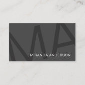 Monogram Modern Bold Typografy Beruflich Visitenkarte (Vorderseite)