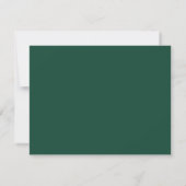 Monogram, Modern Border Green White Flat Note Card Mitteilungskarte (Rückseite)