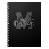 Monogram Modern Boy Back-to-School-Hausaufgaben Notizblock (Vorderseite)