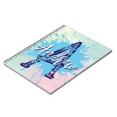 Monogram Modern Boy Prep Back-To-School Notizbuch Notizblock (Linke Seite)