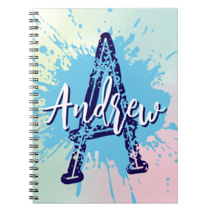 Monogram Modern Boy Prep Back-To-School Notizbuch Notizblock