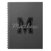 Monogram Modern Boy Preppy Back-to-School-Hausaufg Notizblock (Vorderseite)