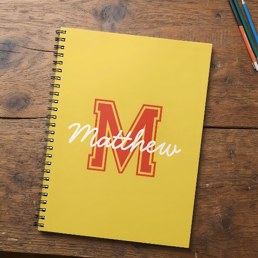 Monogram Modern Boy Preppy Back-to-School-Hausaufg Notizblock