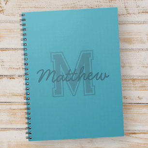 Monogram Modern Boy Preppy Back-to-School-Hausaufg Notizblock