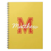 Monogram Modern Boy Preppy Back-to-School-Hausaufg Notizblock (Vorderseite)