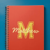 Monogram Modern Boy Preppy Back-to-School Notizblock