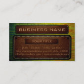 Monogram Modern Brown Leather Look #6 Visitenkarte (Rückseite)