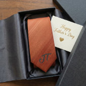 Monogram Modern Brushed Copper Metallic Pattern  Krawatte