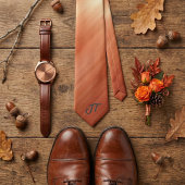 Monogram Modern Brushed Copper Metallic Pattern  Krawatte