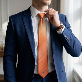 Monogram Modern Brushed Copper Metallic Pattern  Krawatte