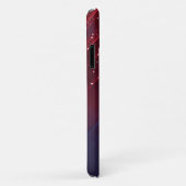 Monogram Modern Burgundy Navy Personalisiert Case-Mate iPhone Hülle (Hinten/Rechts)