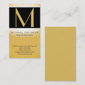 Monogram Modern Business Card Visitenkarte (Vorne/Hinten)