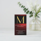 Monogram Modern Business Card Visitenkarte (Stehend Vorderseite)