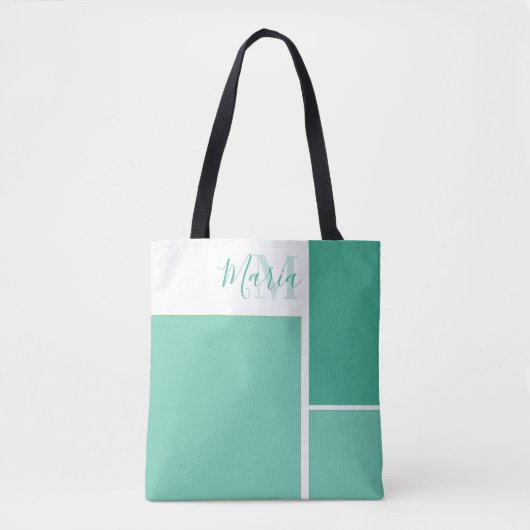 Monogram Modern Chic Niedlich Stylish Custom Tasche (Vorderseite)