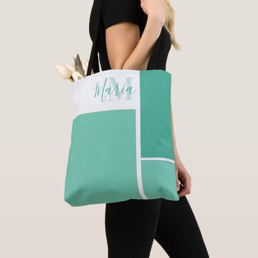 Monogram Modern Chic Niedlich Stylish Custom Tasche (Von Nahem)