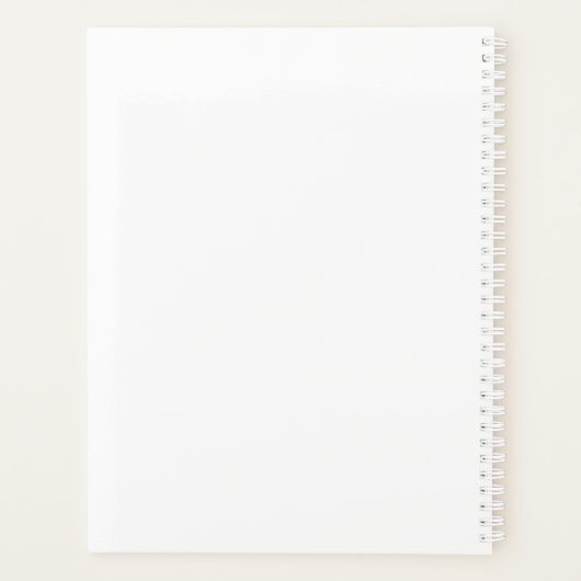 Monogram Modern Chic Script Calligraphy Planner Planer (Rückseite)